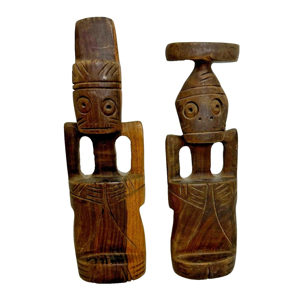 Taino Statues Carved Wooden Figures‎ Good Luck Protection Tribal Caribbean Art
